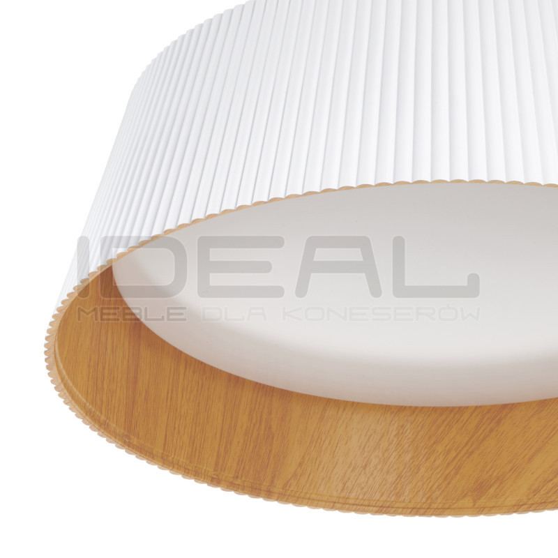 Lampa LED FRILL – Czarna i biała ryflowana lampa wisząca