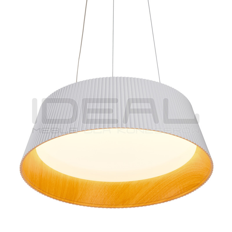 Lampa LED FRILL – Czarna i biała ryflowana lampa wisząca