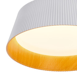 Lampa LED FRILL – Czarna i biała ryflowana lampa wisząca
