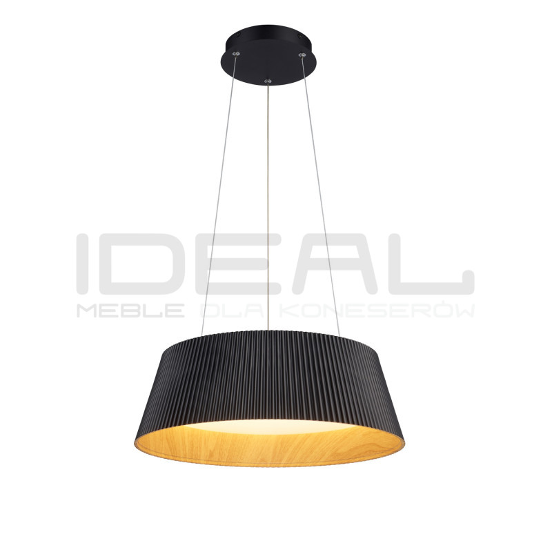 Lampa LED FRILL – Czarna i biała ryflowana lampa wisząca