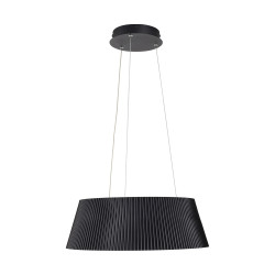 Lampa LED FRILL – Czarna i biała ryflowana lampa wisząca