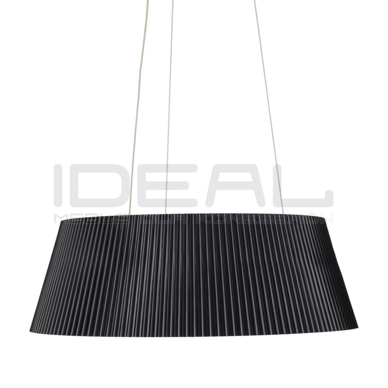 Lampa LED FRILL – Czarna i biała ryflowana lampa wisząca