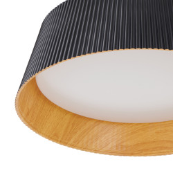 Lampa LED FRILL – Czarna i biała ryflowana lampa wisząca