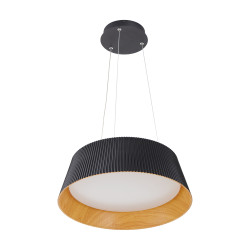 Lampa LED FRILL – Czarna i biała ryflowana lampa wisząca