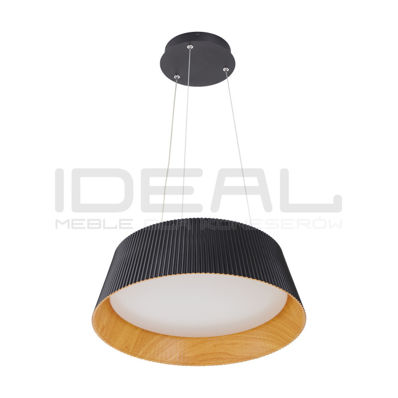 Lampa LED FRILL – Czarna i biała ryflowana lampa wisząca