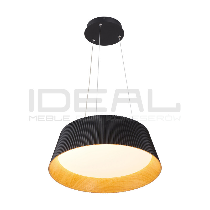 Lampa LED FRILL – Czarna i biała ryflowana lampa wisząca