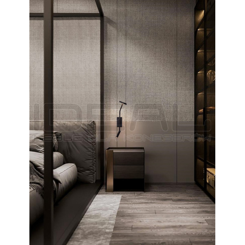 Lampa ścienna z włącznikiem czarna Liora | IdealMeble.pl