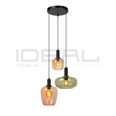 Kolorowa lampa wisząca szklana Litur 3 | IdealMeble.pl