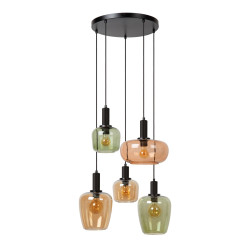 Kolorowa lampa wisząca szklana Litur 5 | IdealMeble.pl