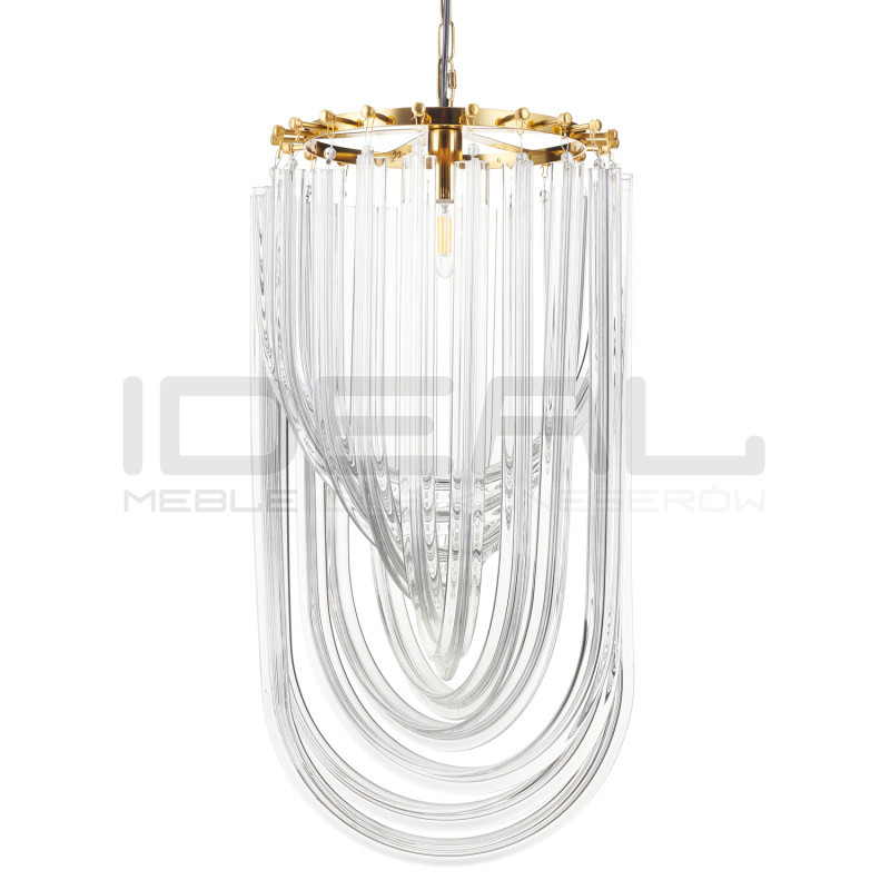 Lampa wisząca kryształowa złota Wave Murano S | IdealMeble.pl
