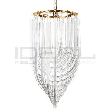 Lampa wisząca kryształowa złota Wave Murano S | IdealMeble.pl