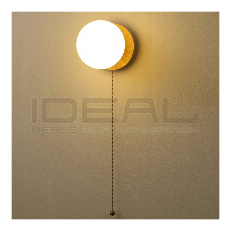 Kinkiet glamour ORO złoty z wyłącznikiem sznurkowym