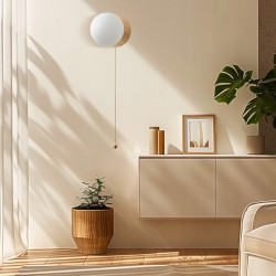 Kinkiet glamour ORO złoty z wyłącznikiem sznurkowym