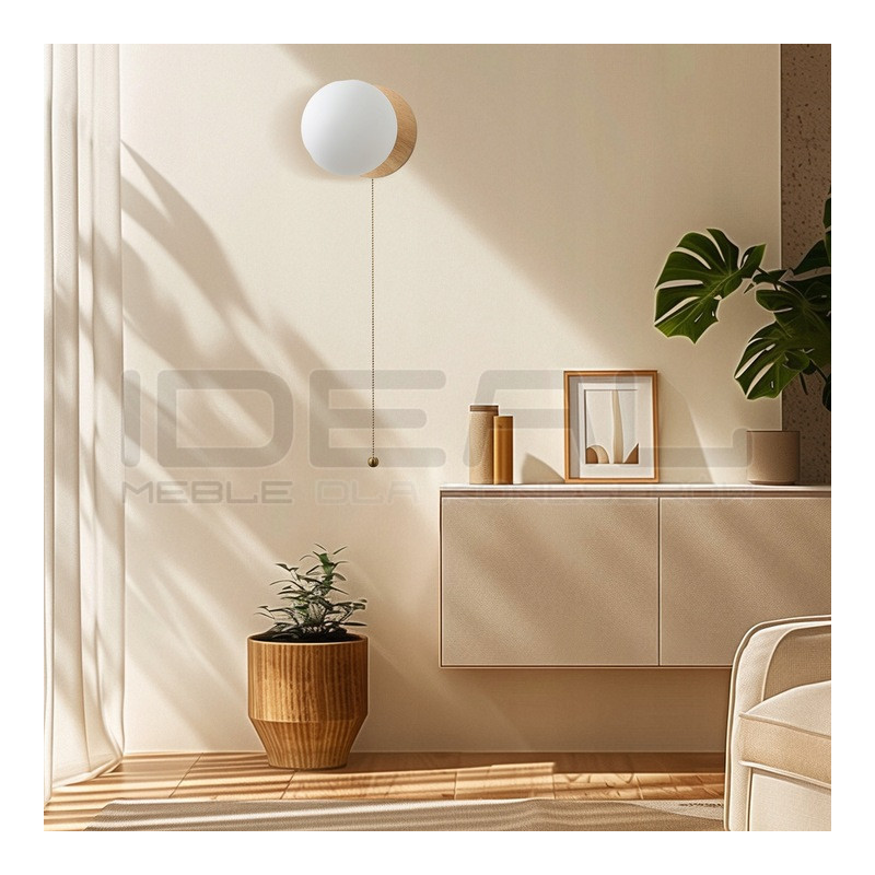 Kinkiet glamour ORO złoty z wyłącznikiem sznurkowym