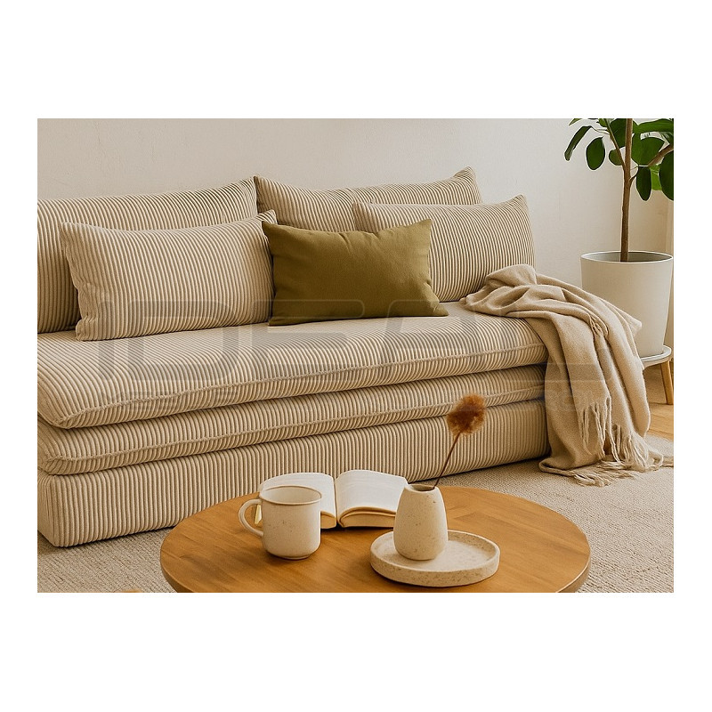 Sofa bez boków Yanki – sofa rozkładana do małego salonu