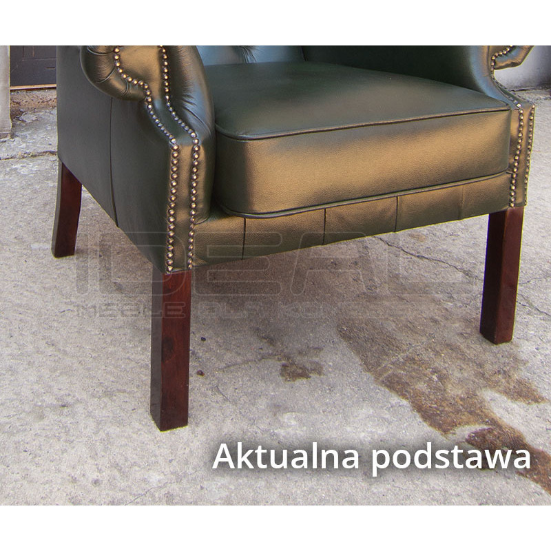 Fotel Uszak Chesterfield Lord Skóra
