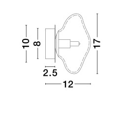 Kinkiet szklany Ice 17