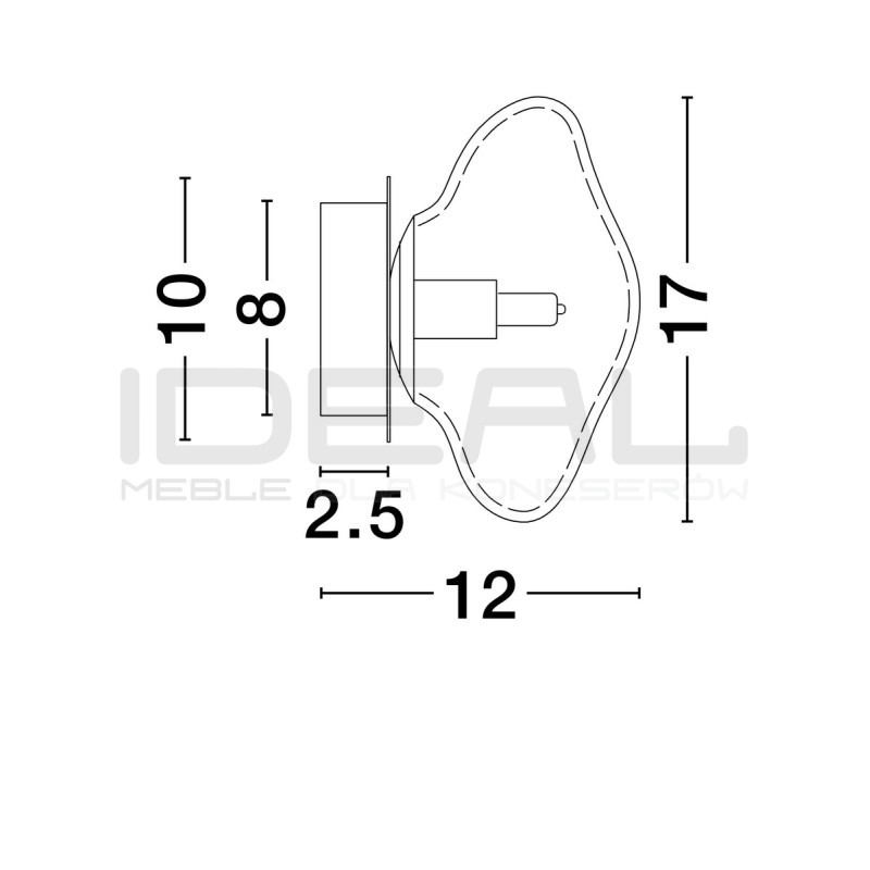 Kinkiet szklany Ice 17