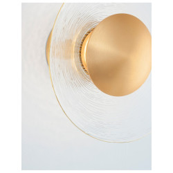 Kinkiet szklany okrągły złoty Onil 16 w stylu glamour | IdealMeble.pl