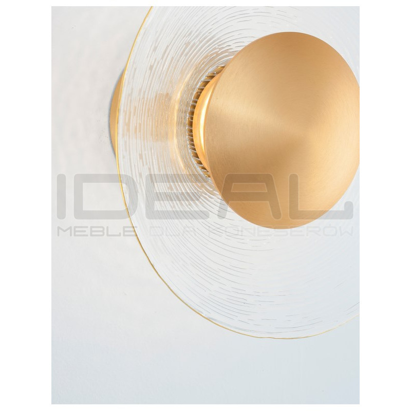 Kinkiet szklany okrągły złoty Onil 16 w stylu glamour | IdealMeble.pl