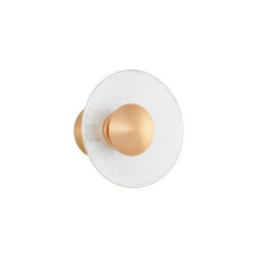 Kinkiet szklany okrągły złoty Onil 16 w stylu glamour | IdealMeble.pl