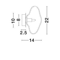 Kinkiet szklany Ice 22