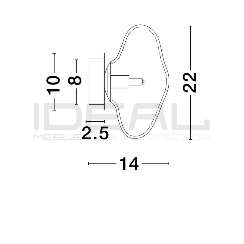 Kinkiet szklany Ice 22