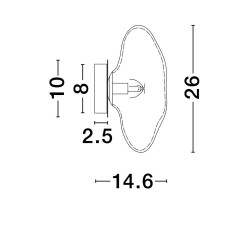 Kinkiet szklany Ice 26