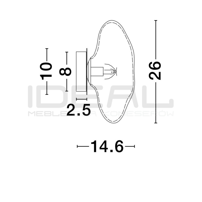 Kinkiet szklany Ice 26