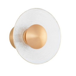 Szklany kinkiet okrągły złoty Onil 20 w stylu glamour | IdealMeble.pl