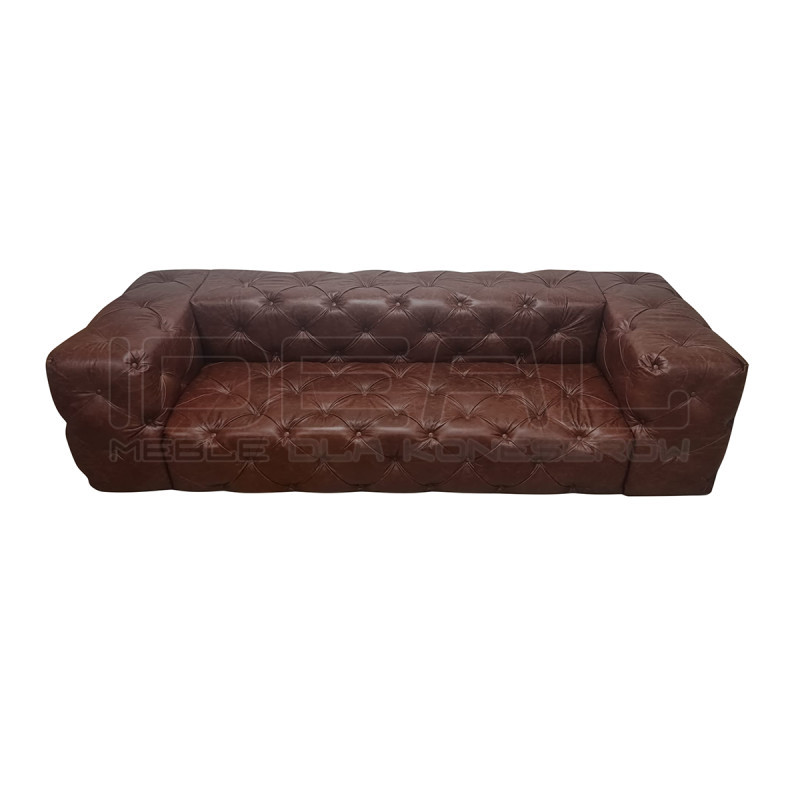 Sofa Chesterfield Moon skóra 4 osobowa | IdealMeble.pl