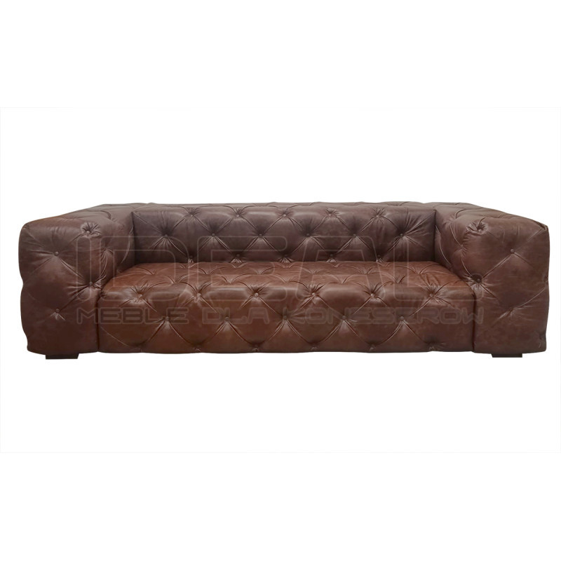 Sofa Chesterfield Moon skóra 4 osobowa | IdealMeble.pl