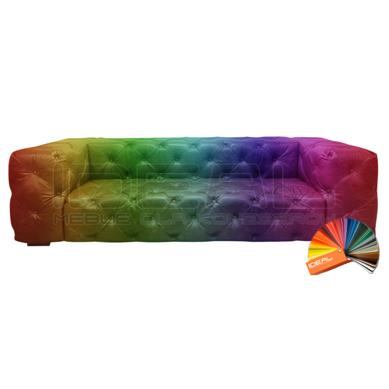 Sofa Chesterfield Moon skóra 4 osobowa | IdealMeble.pl
