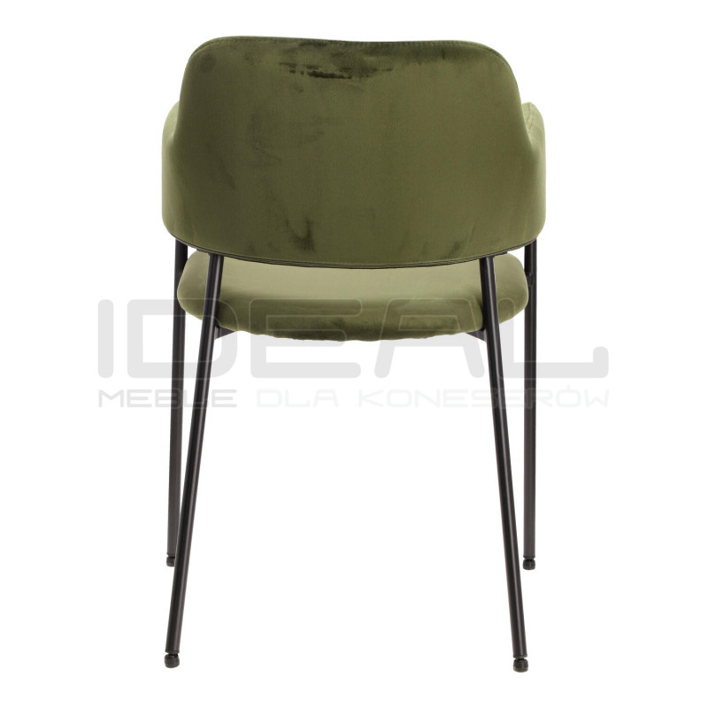 Krzesło z podłokietnikami czarne Prometeusz czarne nogi