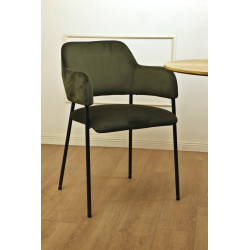 Krzesło z podłokietnikami czarne Prometeusz czarne nogi