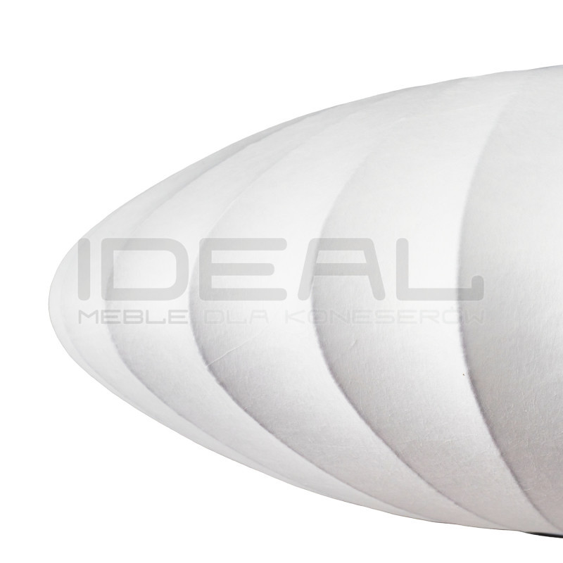 Biała lampa z materiałowym kloszem SILK FLAT w stylu japandi