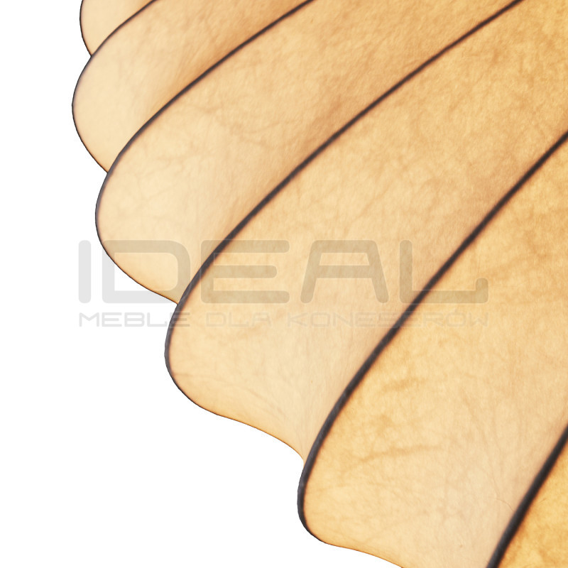 Biała lampa z materiałowym kloszem SILK FLAT w stylu japandi