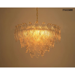 Lampa wisząca SCARLETT 60 złota –szklane dekoracyjne liście