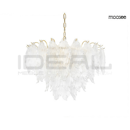 Lampa wisząca SCARLETT 60 złota –szklane dekoracyjne liście