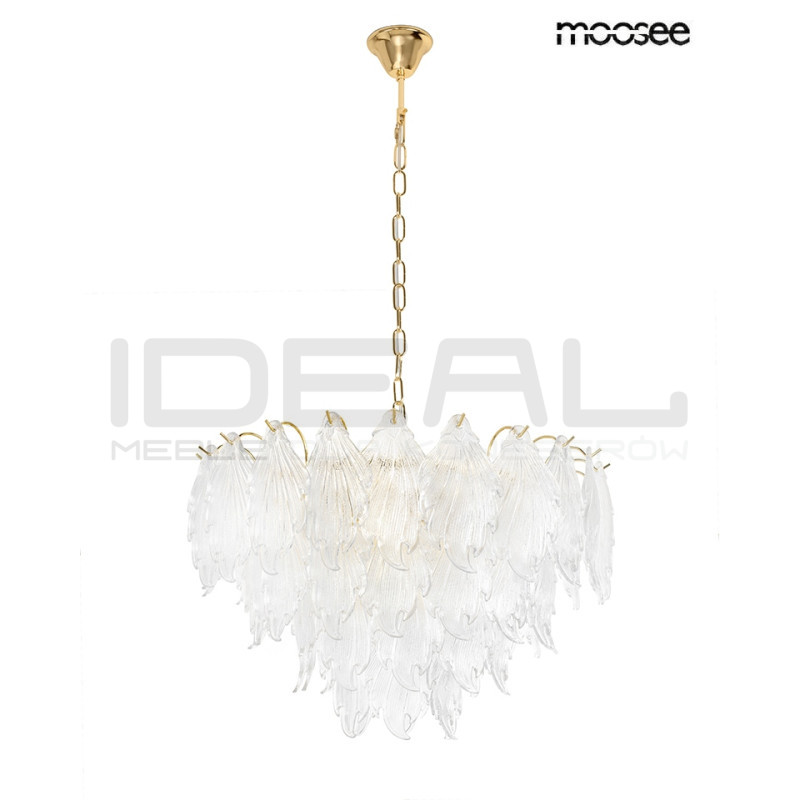 Lampa wisząca SCARLETT 60 złota –szklane dekoracyjne liście