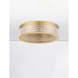 Plafon Meryl LED 40 – złota lampa sufitowa z akrylu i metalu