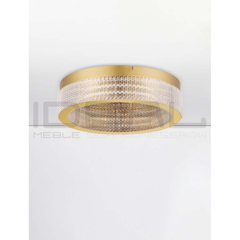 Plafon Meryl LED 40 – złota lampa sufitowa z akrylu i metalu