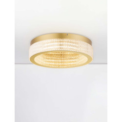 Plafon Meryl LED 40 – złota lampa sufitowa z akrylu i metalu