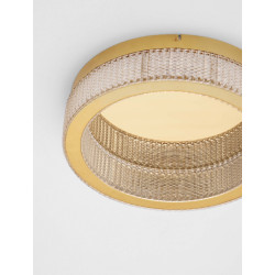 Plafon Meryl LED 40 – złota lampa sufitowa z akrylu i metalu