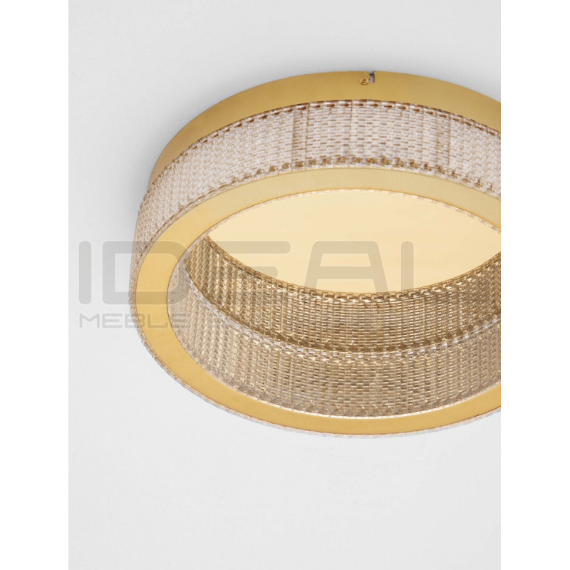 Plafon Meryl LED 40 – złota lampa sufitowa z akrylu i metalu