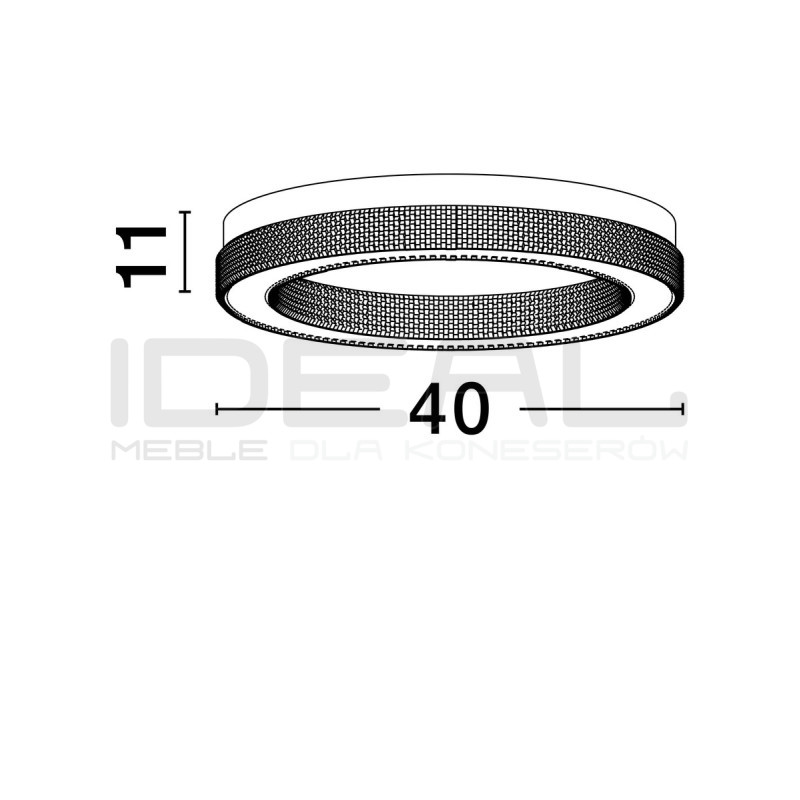 Plafon Meryl LED 40 – złota lampa sufitowa z akrylu i metalu
