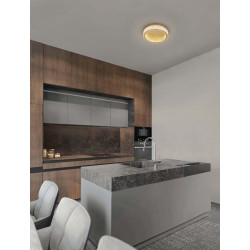 Plafon Meryl LED 40 – złota lampa sufitowa z akrylu i metalu