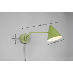 Kinkiet Tytus z ruchomym ramieniem – lampka nocna morelowa