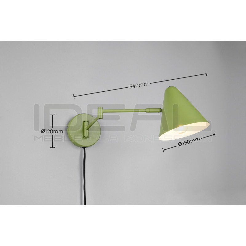 Kinkiet Tytus z ruchomym ramieniem – lampka nocna morelowa