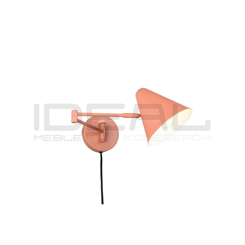 Kinkiet Tytus z ruchomym ramieniem – lampka nocna morelowa